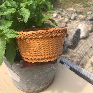 2/$30 Woven Basket Round Bamboo